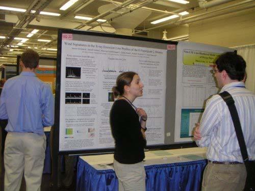 Students present their research at national meetings here the