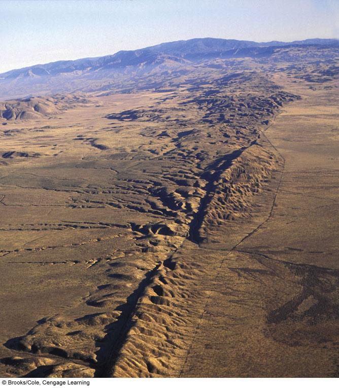 The San Andreas Fault as It Crosses Part