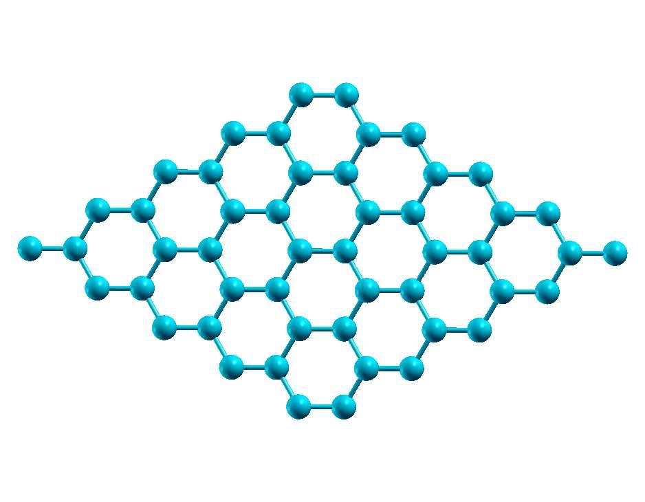(a) A B (b) A B A B d FIG. 1: The optimized structure of silicene monolayer. (a) Top and (b) side view of 5 5 supercell. The lines in (a) represents the unitcell.