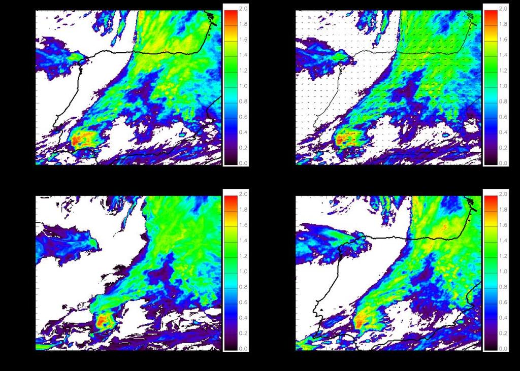 The disparity vector field on top of this second startup image (top right) is then applied to it to get a forecast of 15 min.