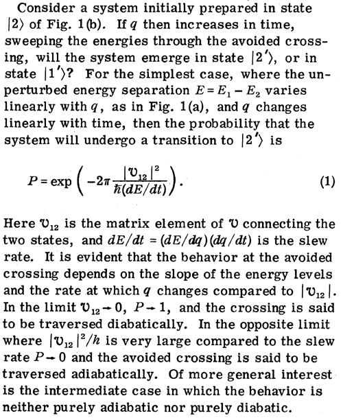 Transitions at level crossing Example for Neutrinos: V