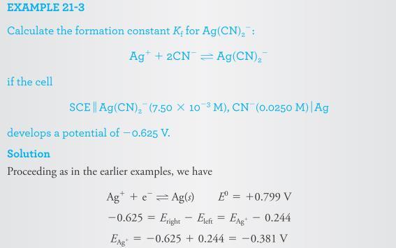 Potentiometric determination of equilibrium constants