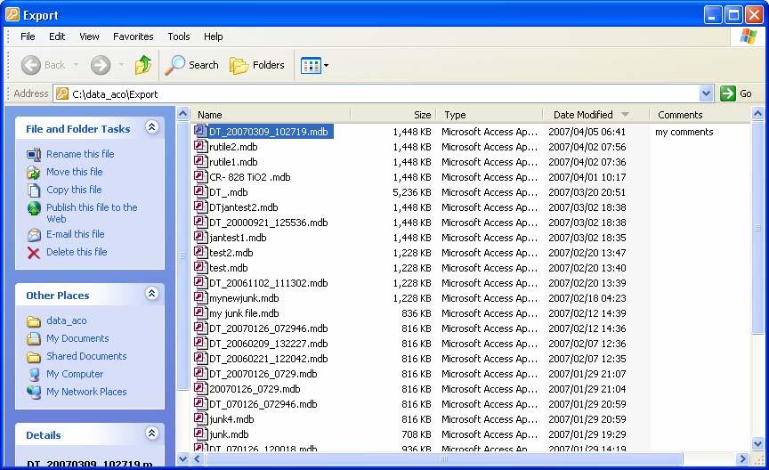 Reviewing exported files To review all of your exported files, click on menu item File