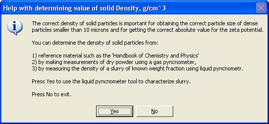 displayed by selecting an appropriate item from the Help menu. Let s start by clicking on the menu item Help density. The following help screen will appear.