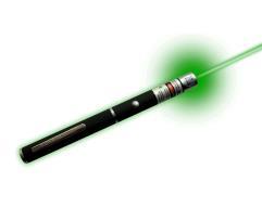 A laser pointer emits 1.0 mw of light power into a 1.