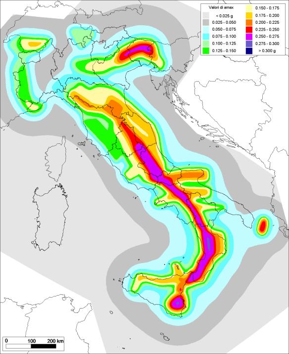 Probabilistic seismic hazard analysis: output 5 Seismic hazard map of Italy PGA