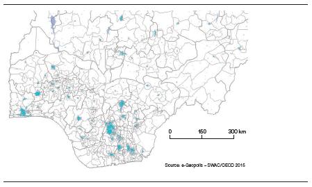 Urban imprint - Nigeria Total surface area covered 14 000