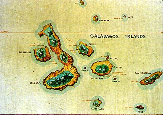 Galapagos Islands are far from the main land (700