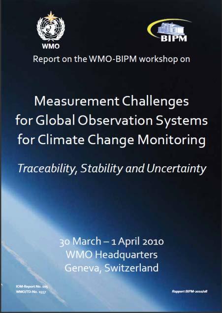 BIPM & WMO 2010 WMO has signed the CIPM-Mutual Recgnitin Arrangement Measurements within GECOS