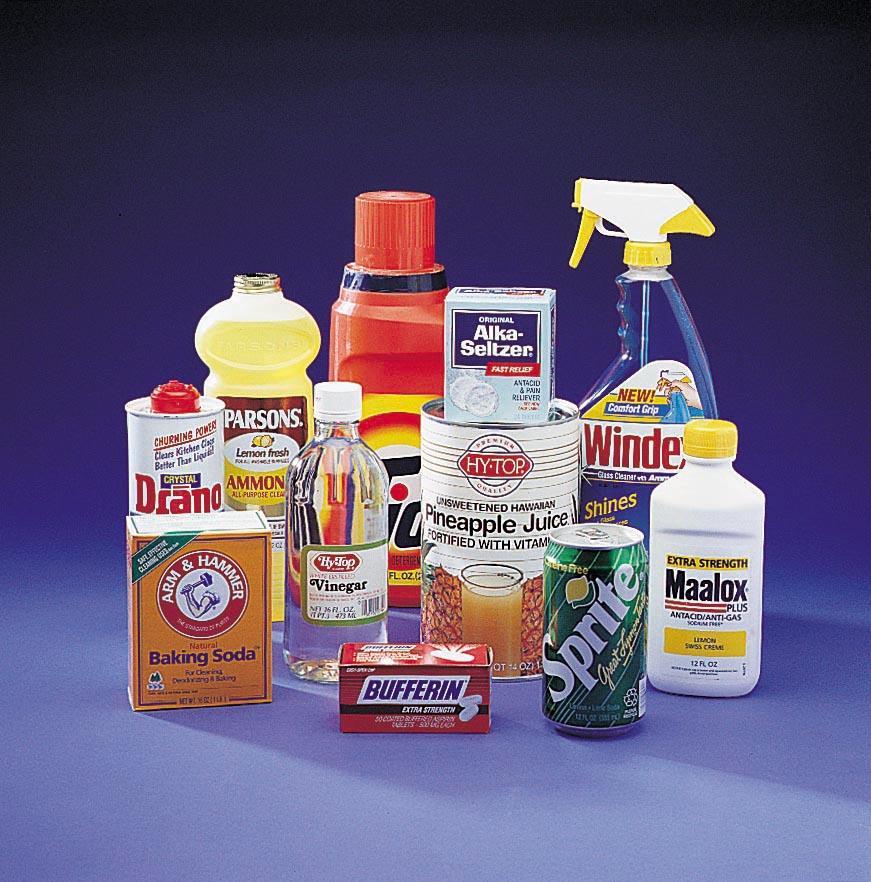 Figure 4.7: Household acids and bases. Photo courtesy of American Color.