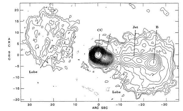 Figure 7: High definition radio map of blazar 3C371.