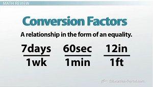 What is a conversion factor?