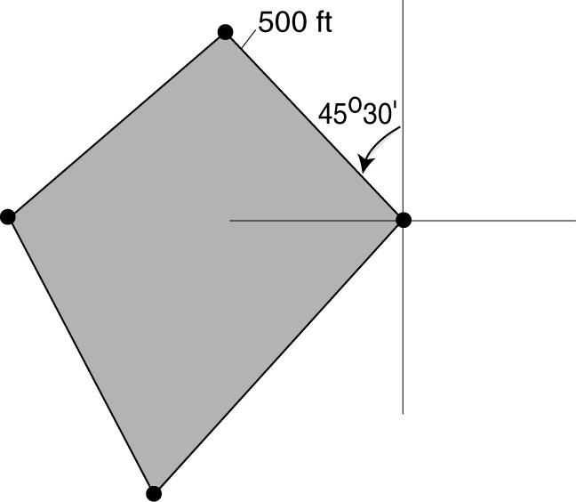 Figure 5.4 A bearing and a distance determine a course between two stations. Figure 5.