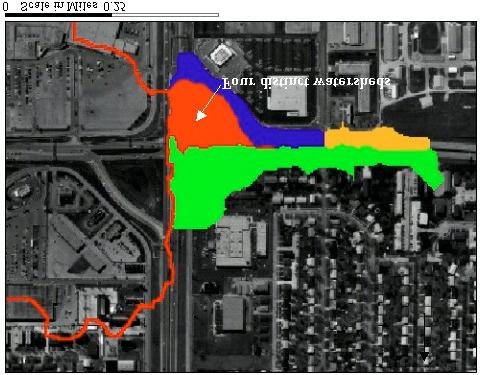 An even larger area should have been included in the watershed as shown in Figure 5. To the south the area of variation is in a residential area of very little slope.