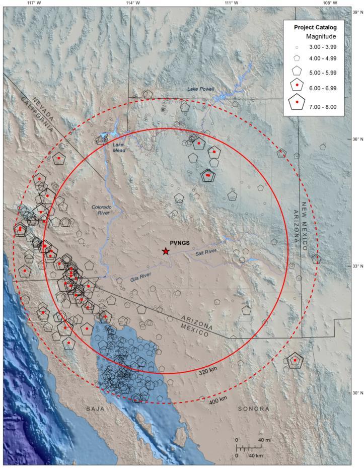 Regional Seismicity SSHAC2 Catalog SSHAC Level 2 project earthquake catalog based on information from seven national and regional catalogs.