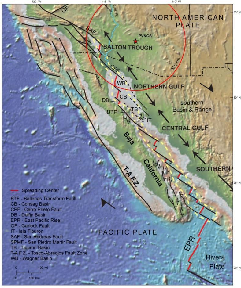 Regional Tectonics and Geologic Setting The southern portion of the PVNGS site region records post-laramide epeirogenic extension and the late Miocene to Recent evolution of the Pacific-North
