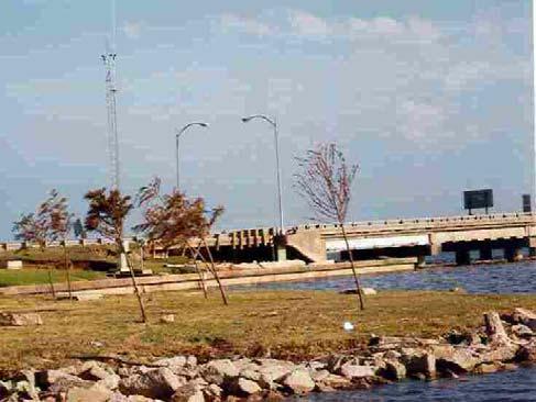 INFRASTRUCTURE DAMAGE Bridge structures in general are very resilient to hurricane damage with the exception of open water bridges, such as those in Lake Pontchartrain.