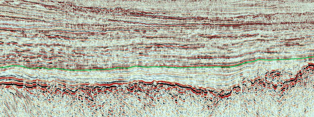 Aptian source rock in seismic First marine transgression of the basin Coincident with the first
