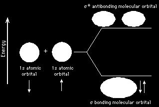 Molecular orbital theory (MOT) The two 1s orbitals on the hydrogen atom combine to form two new molecular orbitals One is additive and results in a bonding