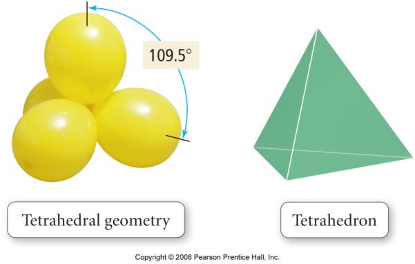 Tetrahedral Geometry Trigonal Bipyramidal Geometry When there are 5 electron groups around the central