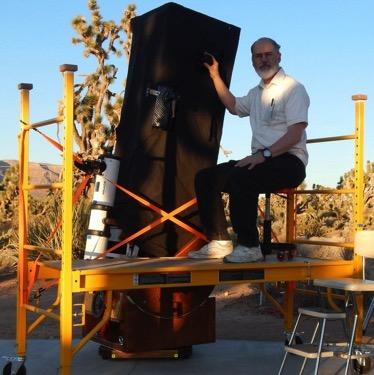 Jay Thompson: LVAS member from Henderson, Nevada From our backyard in Henderson with a 10-inch f/4 Newtonian, I found M98 by star hopping from Denebola to 6 Com, which is close to M98.