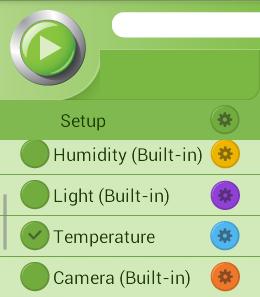T e m p e r a t u r e S e n s o r 3 4. MiLAB will automatically detect the sensor and show it in the Launcher View 5.
