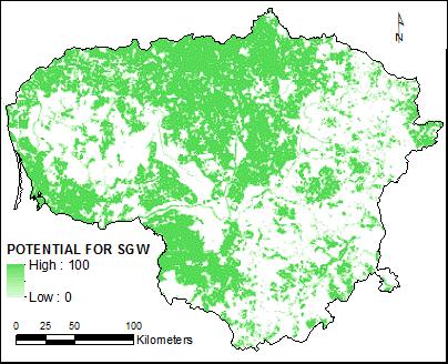 Corroboration - Lithuania Existing Map Predicted Extent Depth to Groundwater