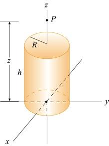.16.6 Charged Cylindrical Shell and Cylinder (a) A uniformly charged circular cylindrical shell of radius R and height h has a total charge Q.