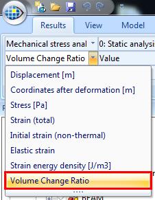 Mechanical Stress Analysis: Volume Change Ratio Volume