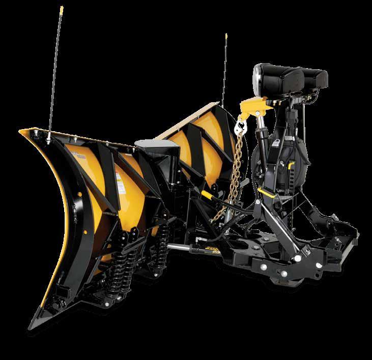 TOUGHER THAN THE ELEMENTS. The FISHER XV2 v-plow comes equipped with extreme flared wings and double-acting cylinders to easily handle anything thrown in its path.