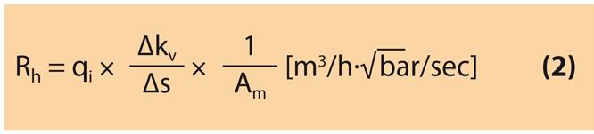 speed of the differential controller q i = flow rate in impulse tube [m 3 /sec] k v s = valve gain