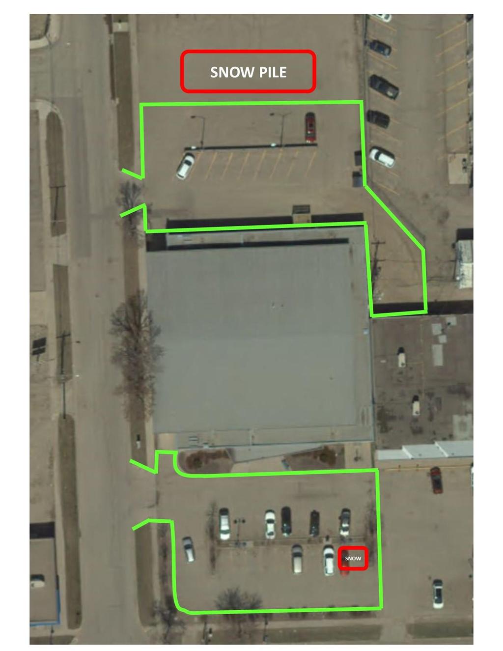 Yorkton Public Library 93 Broadway St. West Specifications: 1. Clearing is to be completed by 8:00a.m. 2. Snow in the north parking lot can be piled in the empty lot until requested to be hauled away.