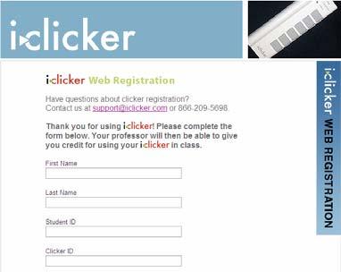 Registering your i-clicker online 1. Go to www.iclicker.com. 2. Click REGISTER. 3.