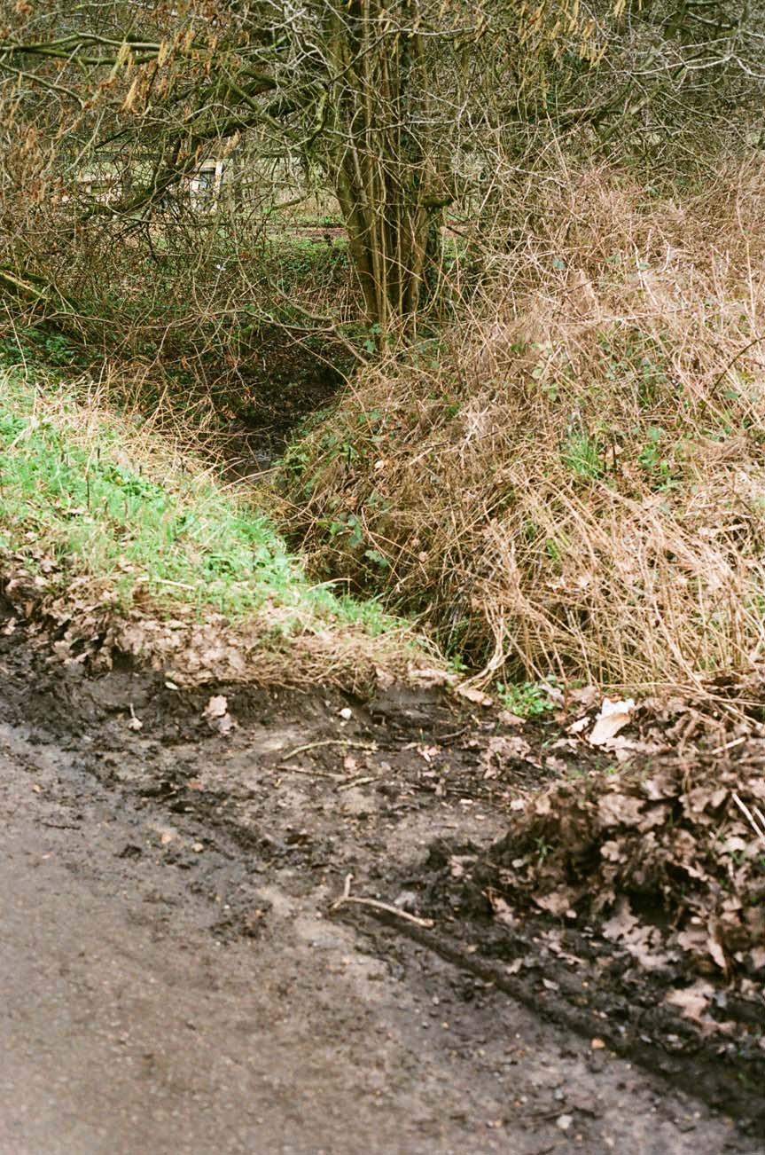 59. Deposits in roadside cut leading to ditch