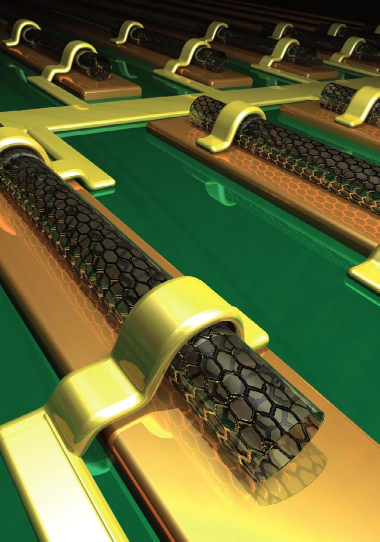 Nanotechnology for Electronics and Sensors Applications Carbon nanotube electronics When a layer of graphene is rolled into a tube, a single-walled carbon nanotube (SWNT) is formed.