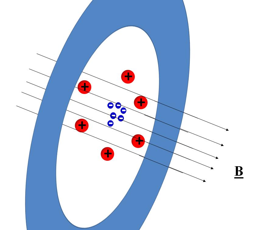 Neutralization (II) External axial magnetic field to control radial charge separation and produce concentric (fully or partially) bunches Ion