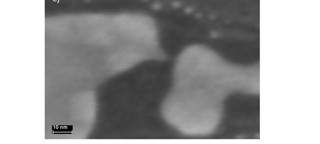 wide range between 100 kohm and 100 GOhm after an electron microscope imaging Most likely it is a result of contamination under an electron beam That's why all SEM images presented in this work are