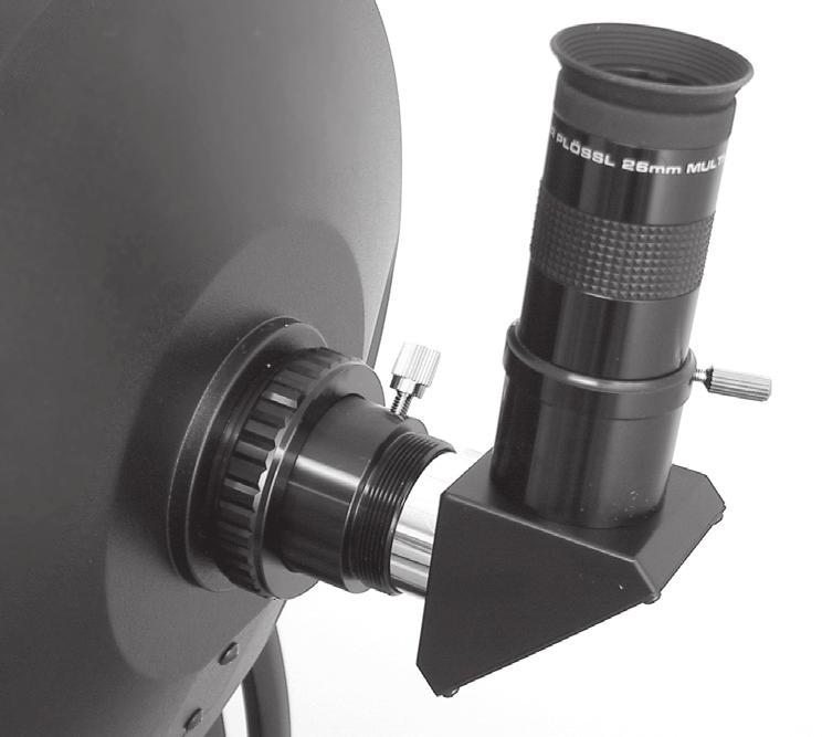 Retain the travel screw for use in future shipments. Travel screw Figure H. Remove the travel screw before operating the focuser. Return the travel screw before shipping the telescope. F Attach the 1.
