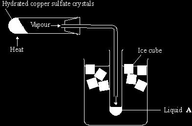 5 A student heated some hydrated copper sulfate crystals. The equation for this reaction is shown below. CuSO 4.