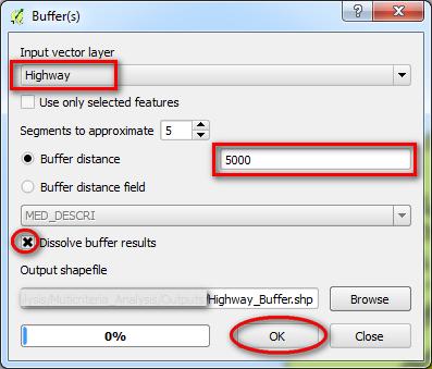 12. To dissolve the buffer results make sure to check the check-in box in front of Dissolve buffer results.