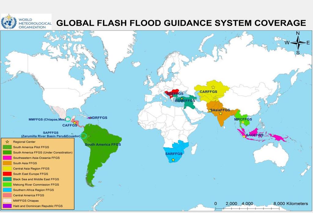 Definition of the Problem Flash Flood Guidance System with global coverage enhances early warning capabilities of the NMHSs, currently covers fifty two (52) countries and more than two billion people