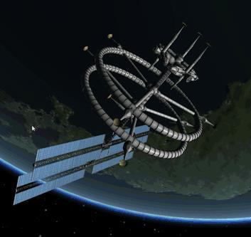 EXAMPLE: A space station ring of radius 500 m spins twice in 12 minutes. (a) Find its angular velocity (in rads/s).