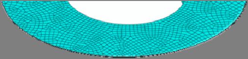 558 The hexahedral reduced integration brick element type C3D8R available in ABAQUS 6.9 (ABAQUS 2009) was used. An example of the finite element mesh is shown in Figure 6.
