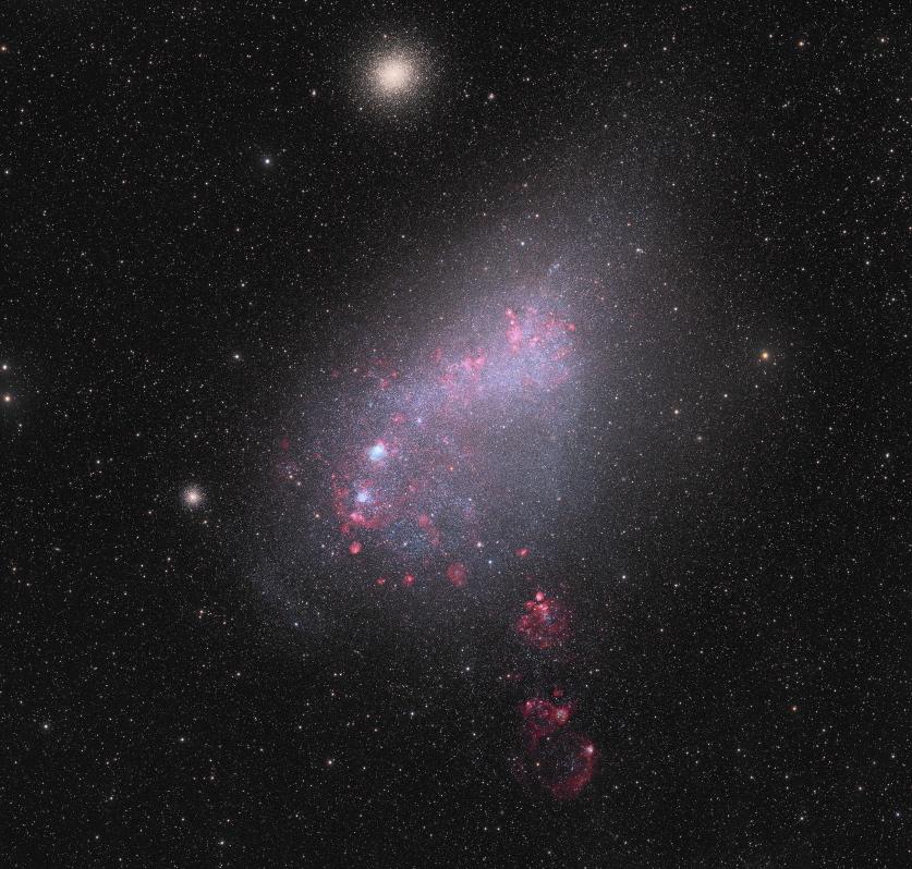 Small Magellanic Cloud Pink: Hα emission from ongoing star