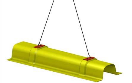 2.2 Description of load scenario for Case 2 A horizontal lift is performed when the covers are weighed, loaded on to the vessel and placed into the final position on the seabed.