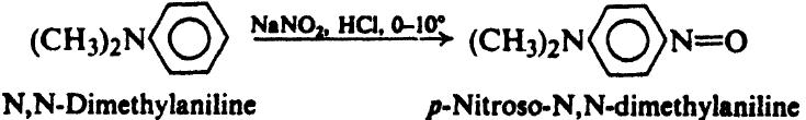 Secondary amines, both aliphatic and aromatic, react with nitrous acid to yield N-nitrosoamines.