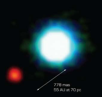 Artist's impression of the planetary system around HD