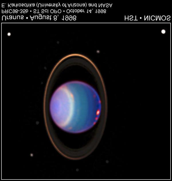 Uranus/Neptune - Visible and IR images permit tracking of cloud features and motions, atmospheric winds - Seasonal cycles
