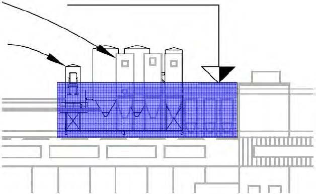 Figure 7: Workhouse Roof Acoustic Barrier Footprint