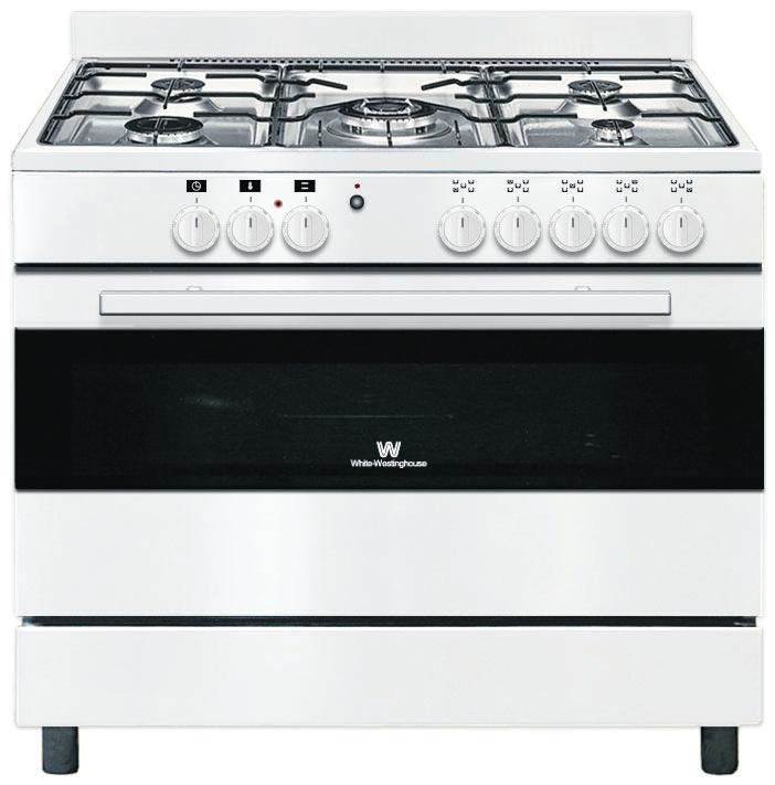 Optional CE and Safety Valves for Cooktop Available WGFT903*DGS: Stainless with Stainless Steel Surface